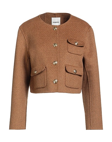 SANDRO Jacket Camel 70% Wool, 30% Polyester
