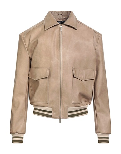 STREET LEATHERS Jacket Beige 50% Polyester, 50% Polyurethane