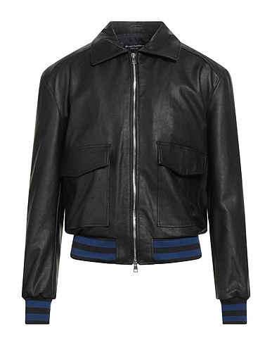 STREET LEATHERS Jacket Black 50% Polyester, 50% Polyurethane
