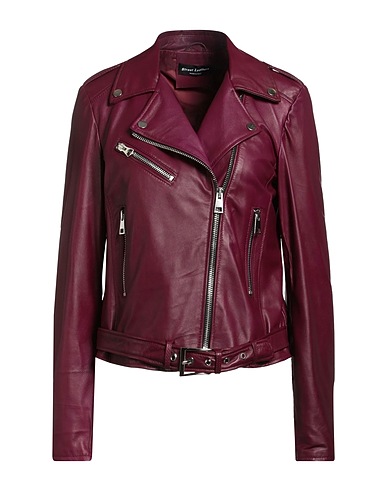 STREET LEATHERS Giacca biker Prugna 100% Pelle