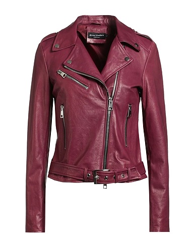 STREET LEATHERS Biker jacket Burgundy 100% Leather