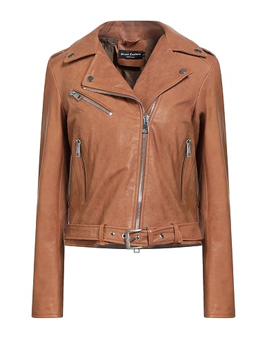 STREET LEATHERS Biker Καφέ 100% Δέρμα