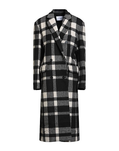 MAISON KITSUNÉ Coat Black 75% Wool, 15% Polyester, 10% Polyamide