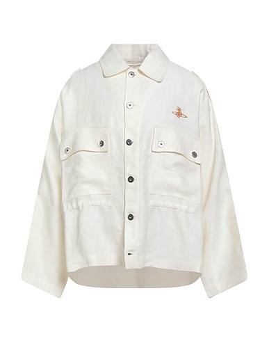 VIVIENNE WESTWOOD Solid color shirt Ivory 100% Hemp