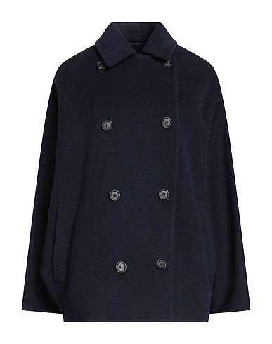 BRUNELLO CUCINELLI Coat Midnight blue 90% Virgin Wool, 10% Cashmere