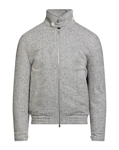 BRUNELLO CUCINELLI Jacket Light grey 70% Virgin Wool, 30% Silk