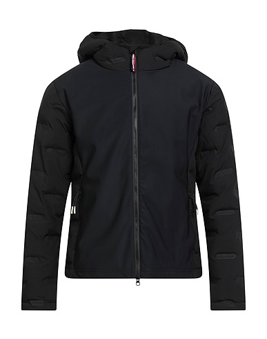 CONTE OF FLORENCE Shell jacket Black 100% Polyester, Polyamide, Elastane