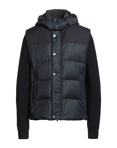 MOORER Shell jacket Navy blue 100% Virgin Wool, Wool, Cashmere
