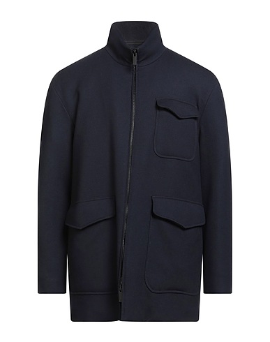 GIORGIO ARMANI Coat Midnight blue 100% Virgin Wool