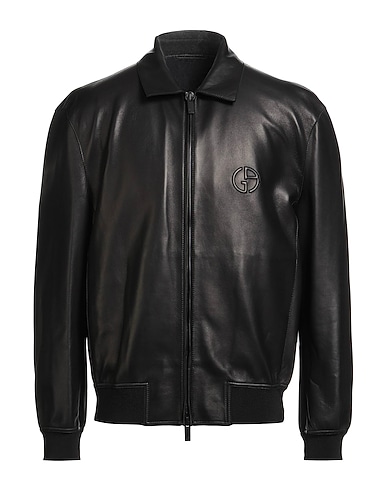 GIORGIO ARMANI Jacket Black 100% Lambskin