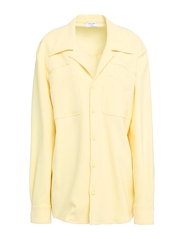 OPENING CEREMONY Solid colour shirts & blouses Yellow 88% Polyester, 12% Elastane