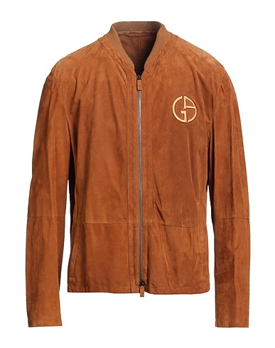 GIORGIO ARMANI Jacket Camel 100% Lambskin, Cotton, Cashmere, Polyester