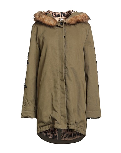 TENSIONE IN Coat Military green 100% Cotton
