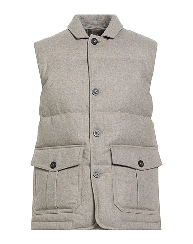 MONTEDORO Gilet BY SLOWEAR Light grey 100% Virgin Wool