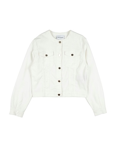 TRUSSARDI JUNIOR Denim jacket White 97% Cotton, 3% Elastane