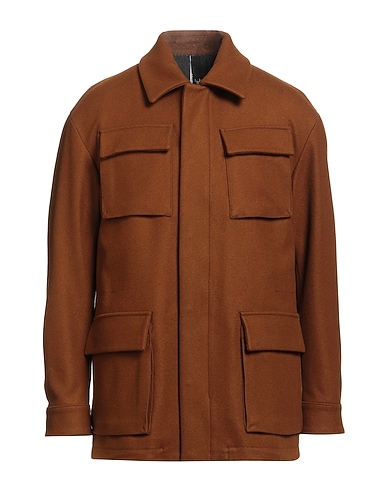 HEVÒ Coat Brown 80% Virgin Wool, 20% Polyamide