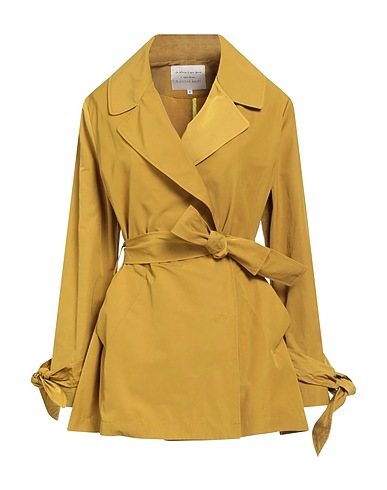 ALESSIA SANTI Double breasted pea coat Mustard 55% Polyester, 45% Cotton