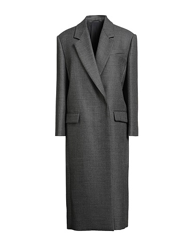BRUNELLO CUCINELLI Coat Charcoal 100% Virgin Wool, Brass