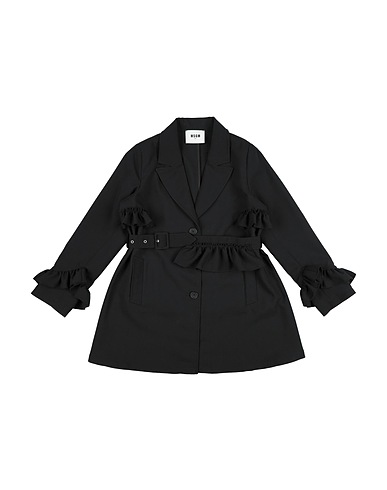 MSGM Coat KIDS Black 60% Polyester, 37% Viscose, 3% Elastane