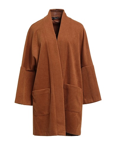 AMNÈ Coat Brown 92% Polyester, 8% Viscose