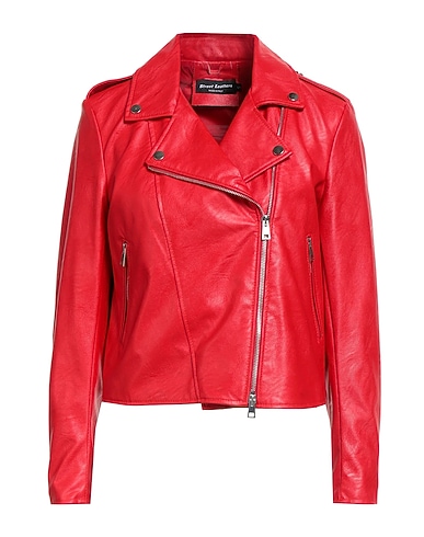 STREET LEATHERS Bikerjacke Tomatenrot 50% Polyurethan, 50% Viskose