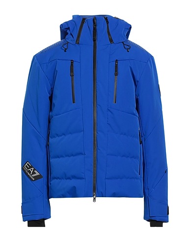 EA7 Shell jacket Bright blue 88% Polyamide, 12% Elastane