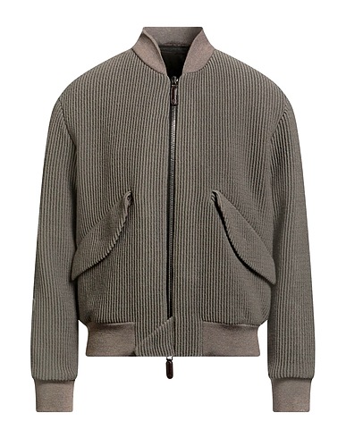 GIORGIO ARMANI Bomber Khaki 67% Virgin Wool, 32% Cotton, 1% Elastane, Silk, Cashmere