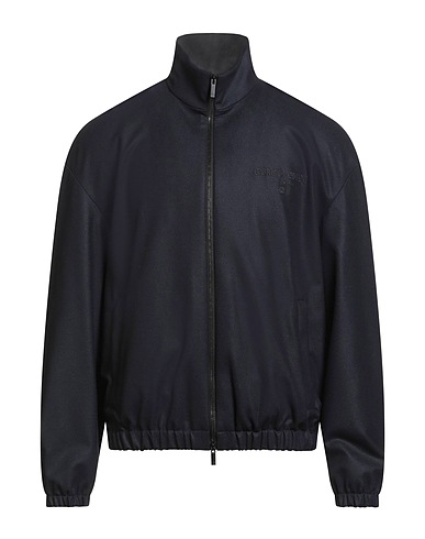 GIORGIO ARMANI Jacket Midnight blue 96% Cashmere, 4% Elastane