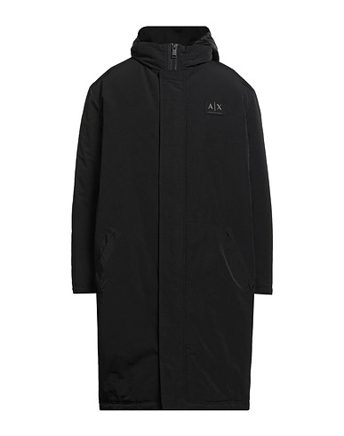 ARMANI EXCHANGE Coat Black 77% Polyester, 23% Polyamide