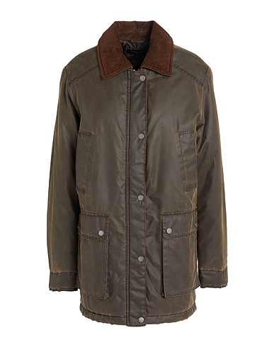 ONLY Jacket Military green 100% Polyester, Cotton