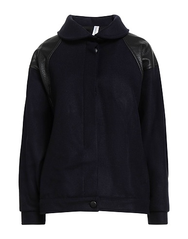 TENSIONE IN Coat Midnight blue 60% Acrylic, 30% Polyester, 10% Wool, Polyurethane, Cotton