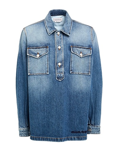 McQ Alexander McQueen Denim shirt Blue 100% Cotton, Polyester