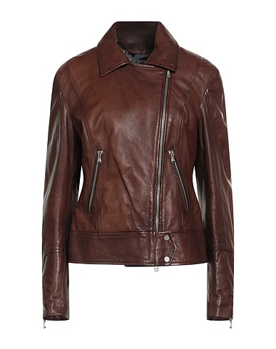 BARBA Napoli Biker jacket Chocolate brown Leather