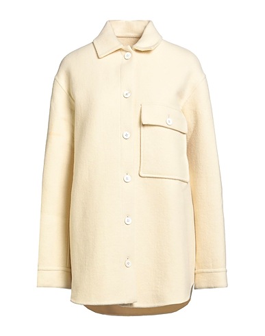 JIL SANDER Coat Cream 100% Virgin Wool