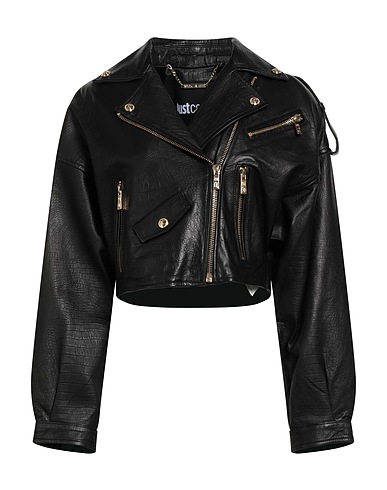 JUST CAVALLI Biker jacket Black Sheepskin