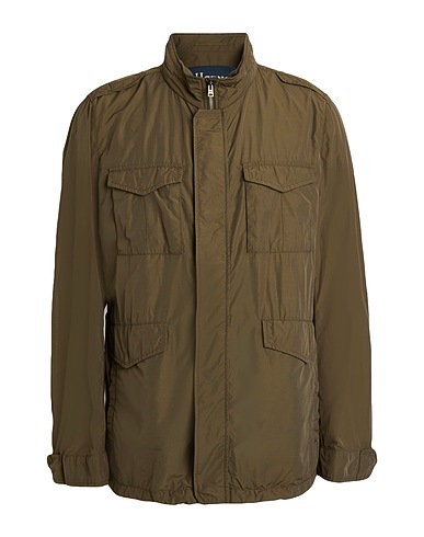HERNO Jacket Military green 53% Polyamide, 47% Cotton