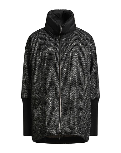 MOORER Coat Black 64% Virgin Wool, 20% Alpaca wool, 11% Hemp, 5% Polyamide