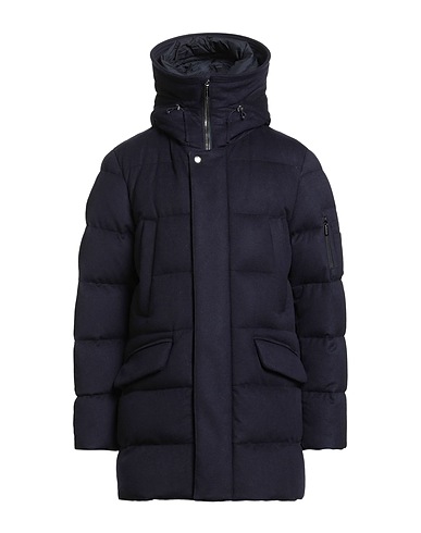 MOORER Shell jacket Navy blue 88% Wool, 8% Cashmere, 4% Polyurethane, Polyamide