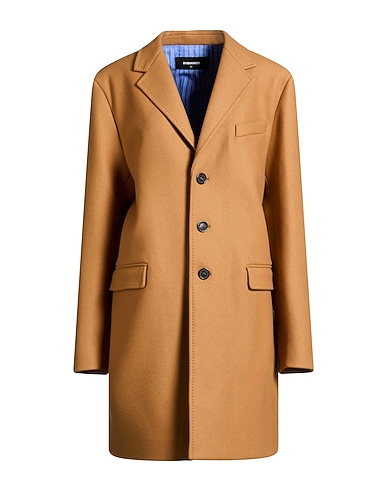 DSQUARED2 Coat Camel 79% Virgin Wool, 20% Polyamide, 1% Elastane
