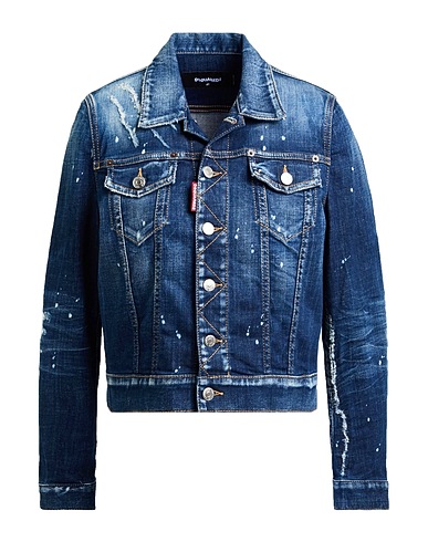 DSQUARED2 Denim jacket Blue 98% Cotton, 2% Elastane