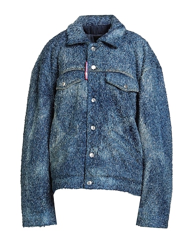 DSQUARED2 Coat Blue 63% Viscose, 25% Polyester, 12% Cotton