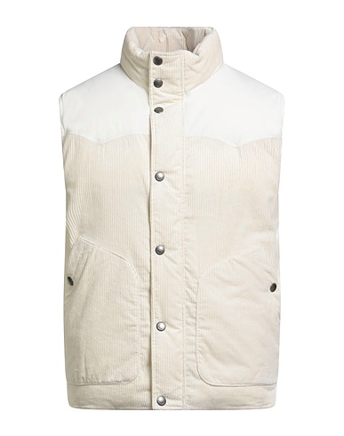 BRUNELLO CUCINELLI Gilet Ivory 100% Cotton, Polyamide, Elastane