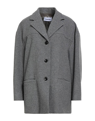 HACHE Mantel Hellgrau 67% Wolle, 16% Polyamid, 8% Polyester, 5% Kaschmir, 4% Andere Fasern
