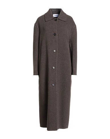 HACHE Coat Chocolate brown 57% Wool, 33% Polyester, 5% Polyamide, 5% Other Fibres