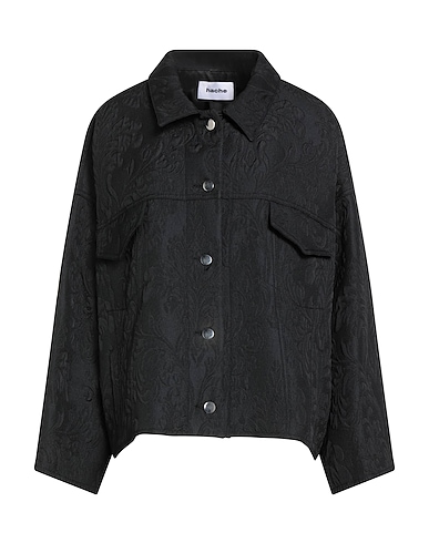 HACHE Jacket Black 58% Polyester, 32% Cotton, 10% Viscose