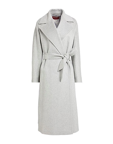 MAX MARA STUDIO Coat Light grey 100% Cashmere