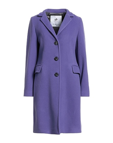 COMPAGNIA ITALIANA Coat Purple 70% Virgin Wool, 20% Polyamide, 10% Cashmere