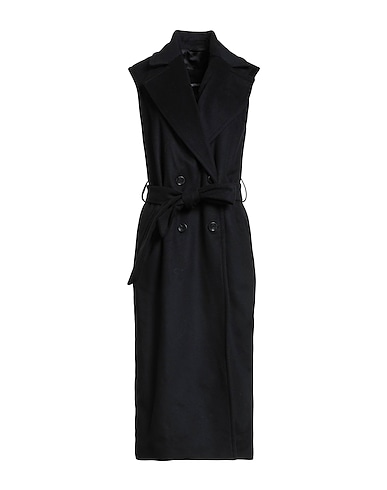 PATRIZIA PEPE Coat Black 75% Wool, 20% Polyamide, 5% Elastane