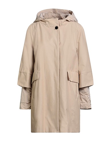 MOORER Full-length jacket Beige 63% Cotton, 37% Polyamide, Polyester