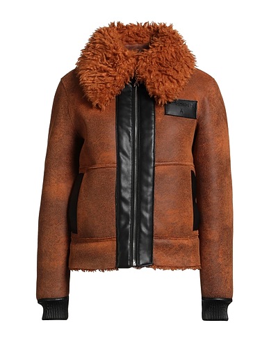 PATRIZIA PEPE Coat Tan 100% Polyester, Polyurethane